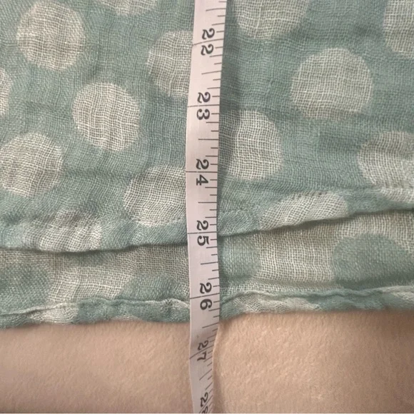 FLAX  Women’s Light Blue Polka Dot Linen Spartan Pullover Boxy Top Blouse Sz S - Picture 15 of 16